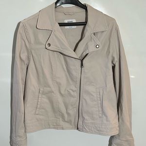 OLD NAVY MOTO JACKET, LIGHT BROWN, LARGE, IMPORTED